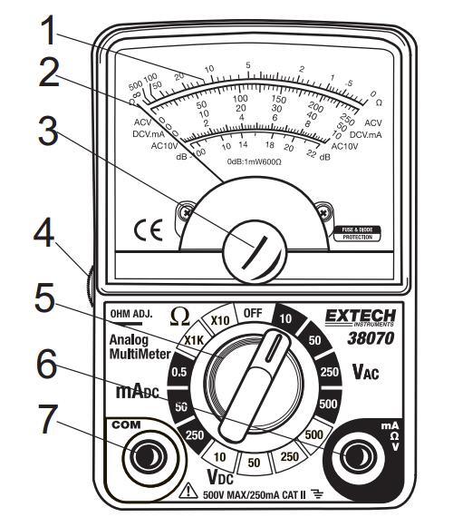 EXTECH 38070紧凑的模拟万用表